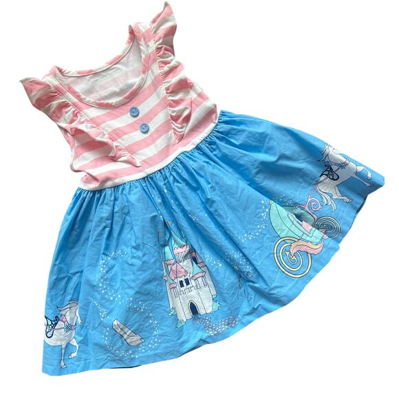 Eleanor  Rose Other - Eleanor Rose 4/5t Castle Princess Tunic Pink Stripe Cinderella Coquette Girly